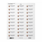 Mooie bloemige retouradres sticker | Gepersonalise (Full Sheet)