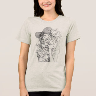 Mooie bloemige t-shirt ontwerp