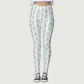 Mooie bloemkat patroon leggings (Voorkant)