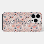 Mooie bloempatroon iPhone hoesje (Achterkant horizontaal)