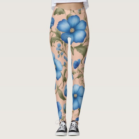 Mooie Bloempatroon Leggings – Zacht & Stretch (Voorkant)