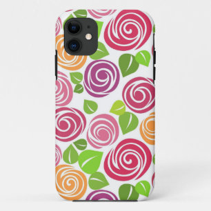 Mooie Bloempatroon Rozen iPhone 11 Hoesje