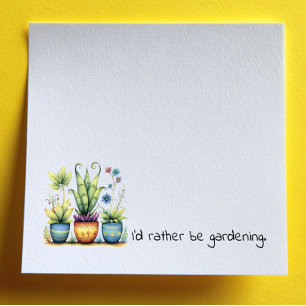 Mooie Bloempotten Ik Was Liever aan het Tuinieren Post-it® Notes
