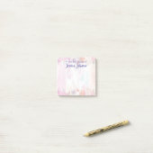 Mooie bloemrijke voering post-it® notes (Op bureau)