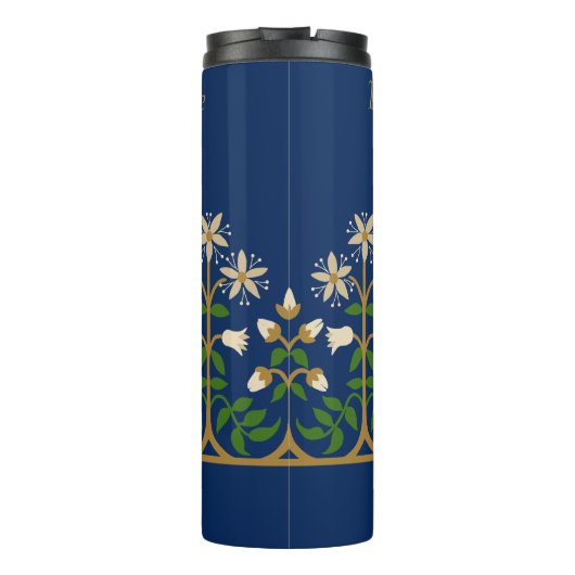 Mooie bloemsierbloem CC0133 Augustus Pugin Thermosbeker (Achterkant)