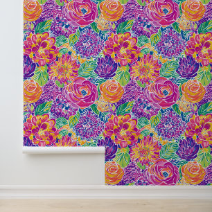 Mooie bloemtuin behang