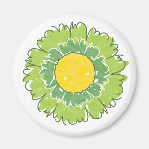 Mooie bloesemmagneet - Groen Magneet