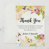 MOOIE BLOMEN THANK YOU KAART (Voorkant / Achterkant)