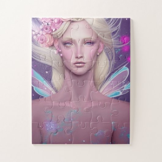 Mooie Blonde Fairy Woman Legpuzzel (Verticaal)