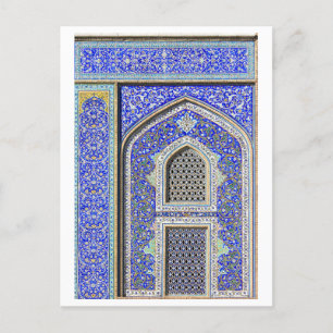 Mooie Blue Mosaic Tegels in Iran Briefkaart