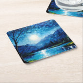 Mooie Blue Mountains Square papier Onderzetter (Schuin)