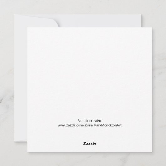 Mooie Blue tit Kaart (Achterkant)