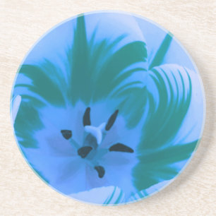 Mooie Blue Tulip-Onderzetters Zandsteen Onderzetter