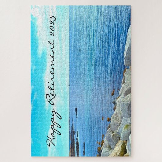 Mooie Blue Zee Foto Azure Sky Retirement Legpuzzel (Verticaal)