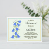 Mooie Bluebells Retirement Invitation Kaart (Staand voorkant)