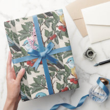 Mooie Bluebird Cherries laat Blauwgroen Gift Wrap 