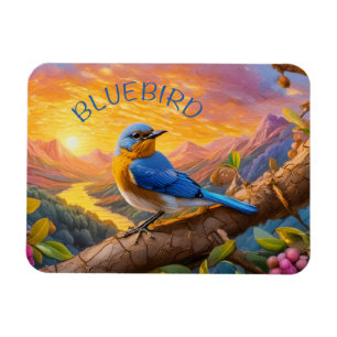 Mooie Bluebird Magneet