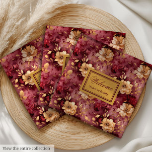 Mooie Blush Bourgogne Goud Custom Cloth Servet Set