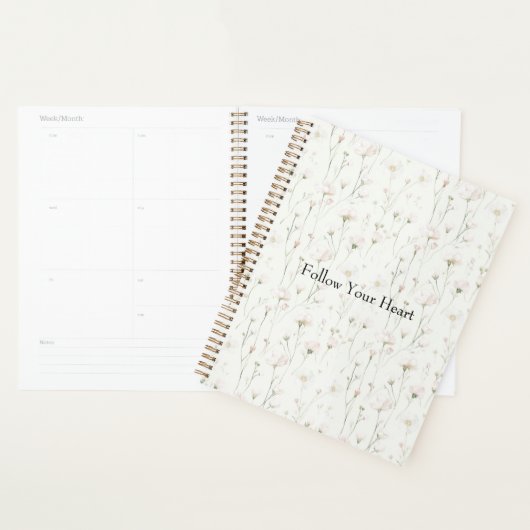 Mooie Blush Roze Bloem Planner (Display)