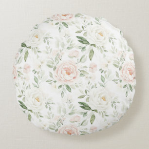 Mooie Blush Roze Bloem Rond Kussen