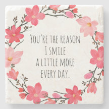 Mooie Blush Roze Bloemenkrans Schattige Typografie