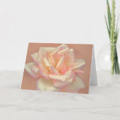 Mooie Blush Roze Rose Bloem Art Note Kaart (Voorkant)