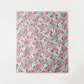 Mooie Blush Roze Rose Eucalyptus Achtergrond Wandkleed (Voorkant)