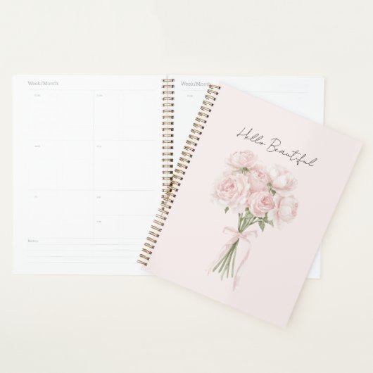Mooie Blush Roze Rozen Planner (Display)