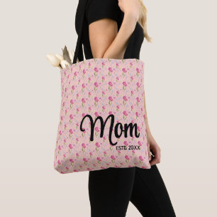 Mooie Blush Roze Wilde Bloem Moeder Gevestigd Draagtas