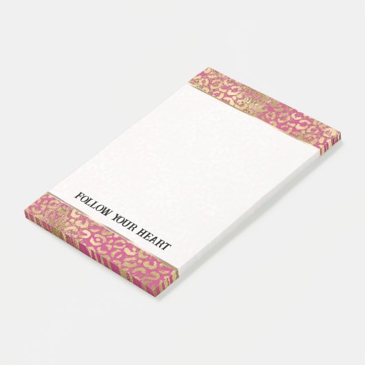 Mooie Blush Roze Zebra Sparkle Glitter Post-it® Notes (Schuin)