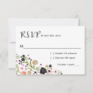 Mooie Boeket Bloemen | R S V P Antwoordkaart Uitno RSVP Kaartje