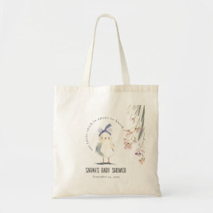 Mooie boerderij kip waterverf bloemenkraam tote bag