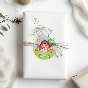 Mooie Boerderijdieren Baby Shower Bedankt Ronde Sticker