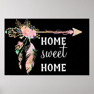 Mooie Bohemen-pijl - Home Sweet Home Poster