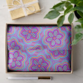 Mooie Boho Bloem Patroon Bloemig Prachtig Koel Paa Tissuepapier (Geschenk)