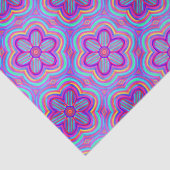 Mooie Boho Bloem Patroon Bloemig Prachtig Koel Paa Tissuepapier (Detail)