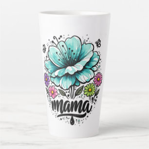 Mooie Boho Bloemige Mama Moederdag  Latte Mok
