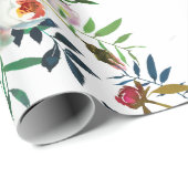 Mooie Boho Bloemige Roze Lavendel Huwelijks Cadeau Cadeaupapier (Rol Hoek)