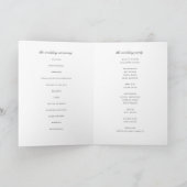 Mooie Boho Botanische Bruiloft Ceremonie Programma (Binnen)