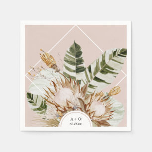 Mooie Boho Botanische Geometrische Lijst Bruiloft Servet