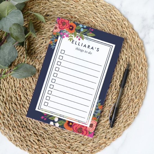 Mooie Boho Bouquet - Aangepaste naam om een lijst  Post-it® Notes