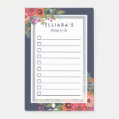 Mooie Boho Bouquet - Aangepaste naam om een lijst  Post-it® Notes (Voorkant)