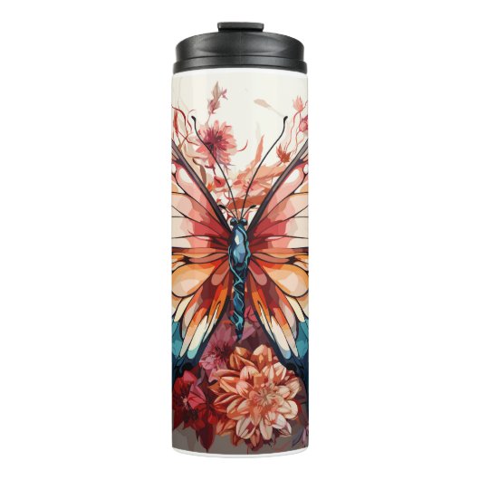 Mooie Boho Butterfly Thermosbeker (Voorkant)