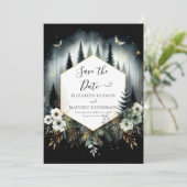 Mooie Boho Enchanted Forest bruiloft Save The Date (Staand voorkant)