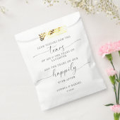 Mooie boho gepersonaliseerde bruiloft weefsel pack bedankzakje (Gezegeld)