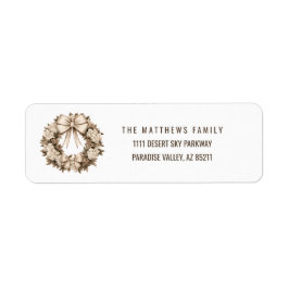 Mooie Boho Kerstkrans Etiket