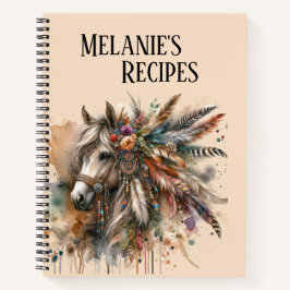 Mooie Boho Paard  Notitieboek