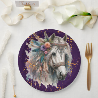 Mooie Boho Paard Papieren Bordje