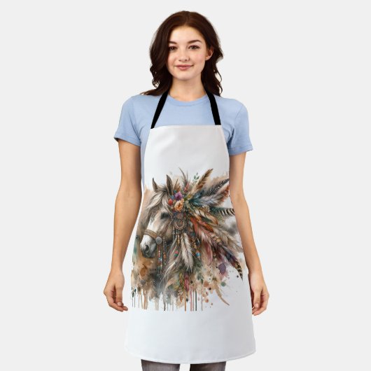 Mooie Boho Paard Schort (Gedragen)