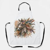 Mooie Boho Paard Schort (Voorkant)
